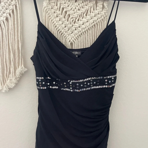 City Triangles Vintage Black Sequin Dress Y2K - Picture 2 of 6